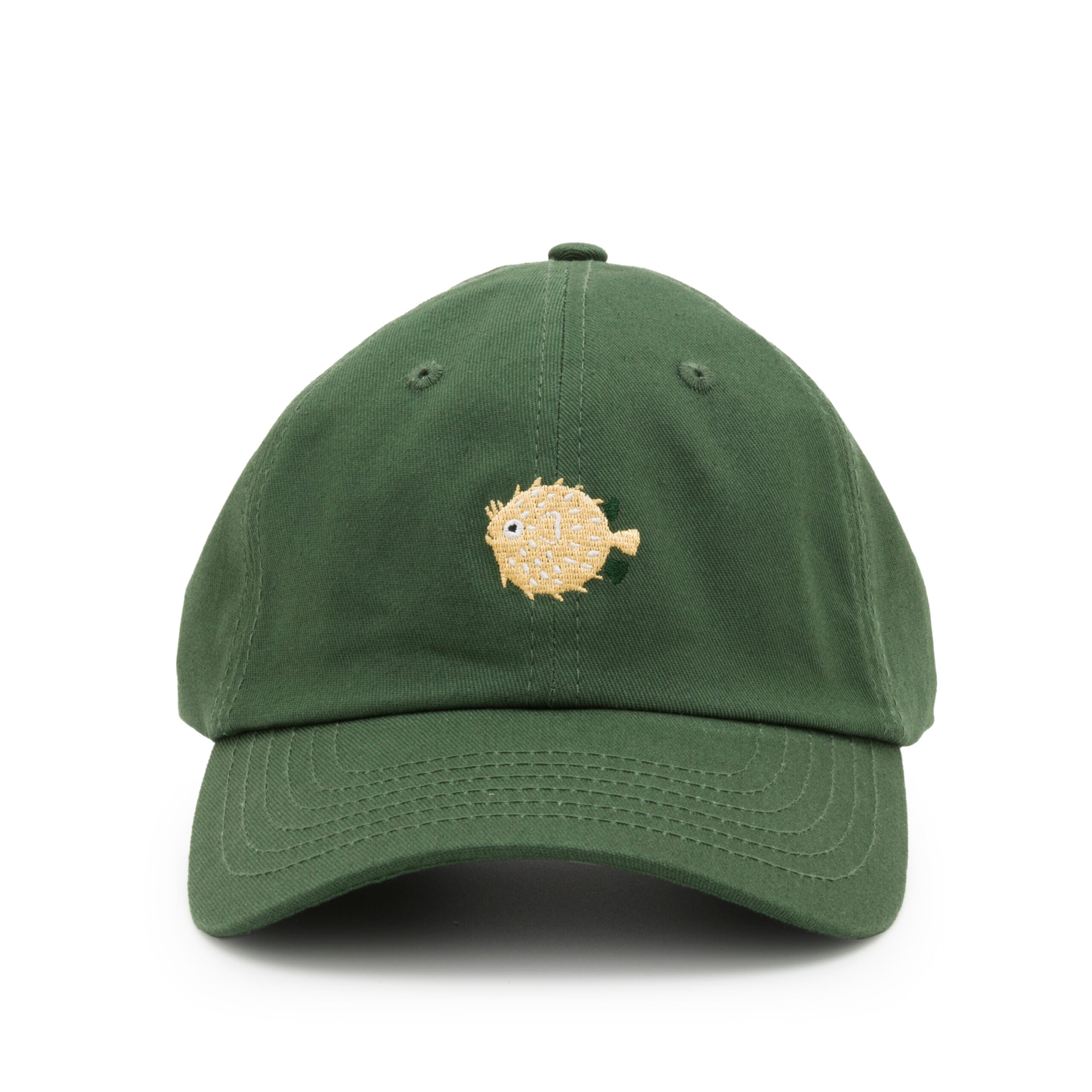 Groene pet met vis