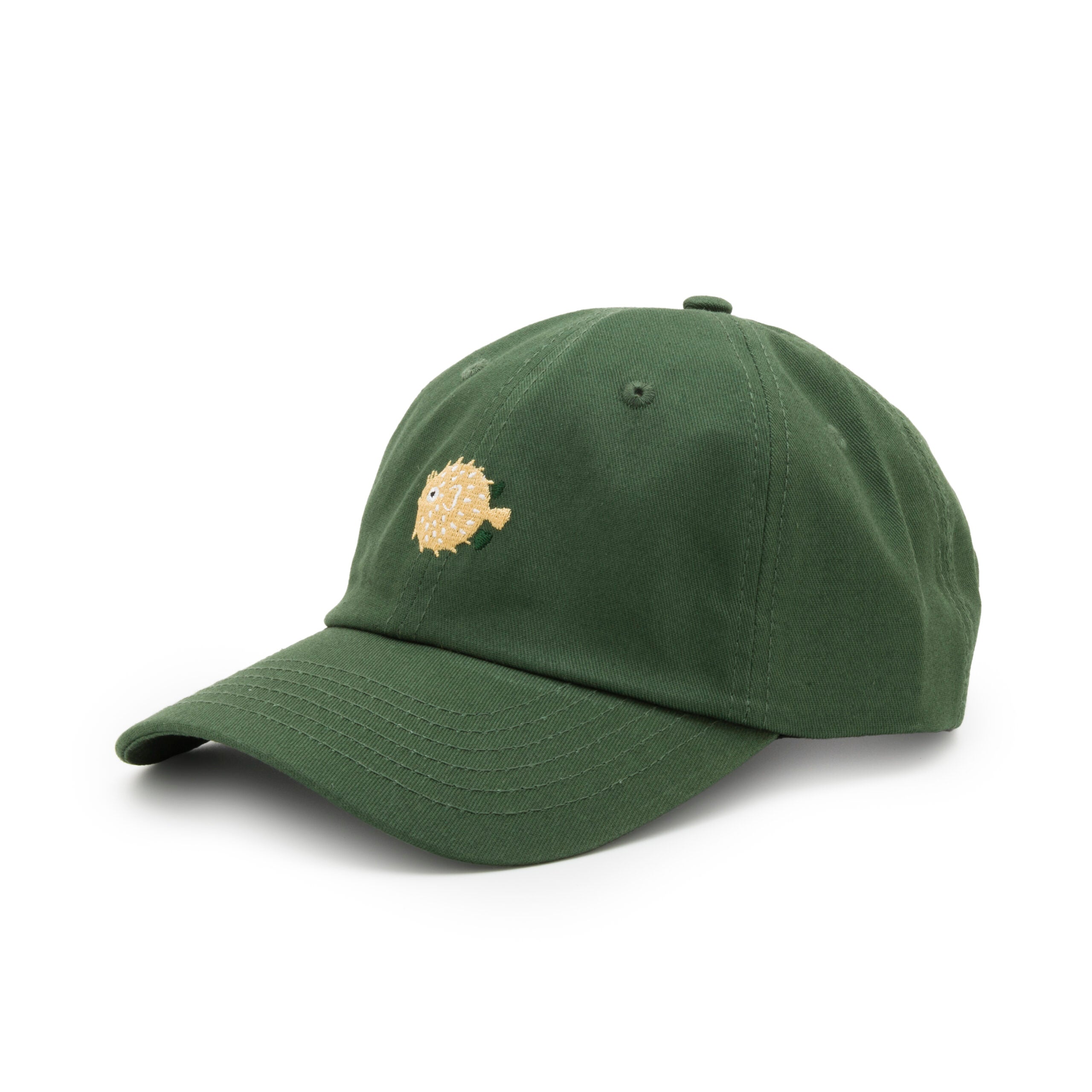 Groene pet met vis